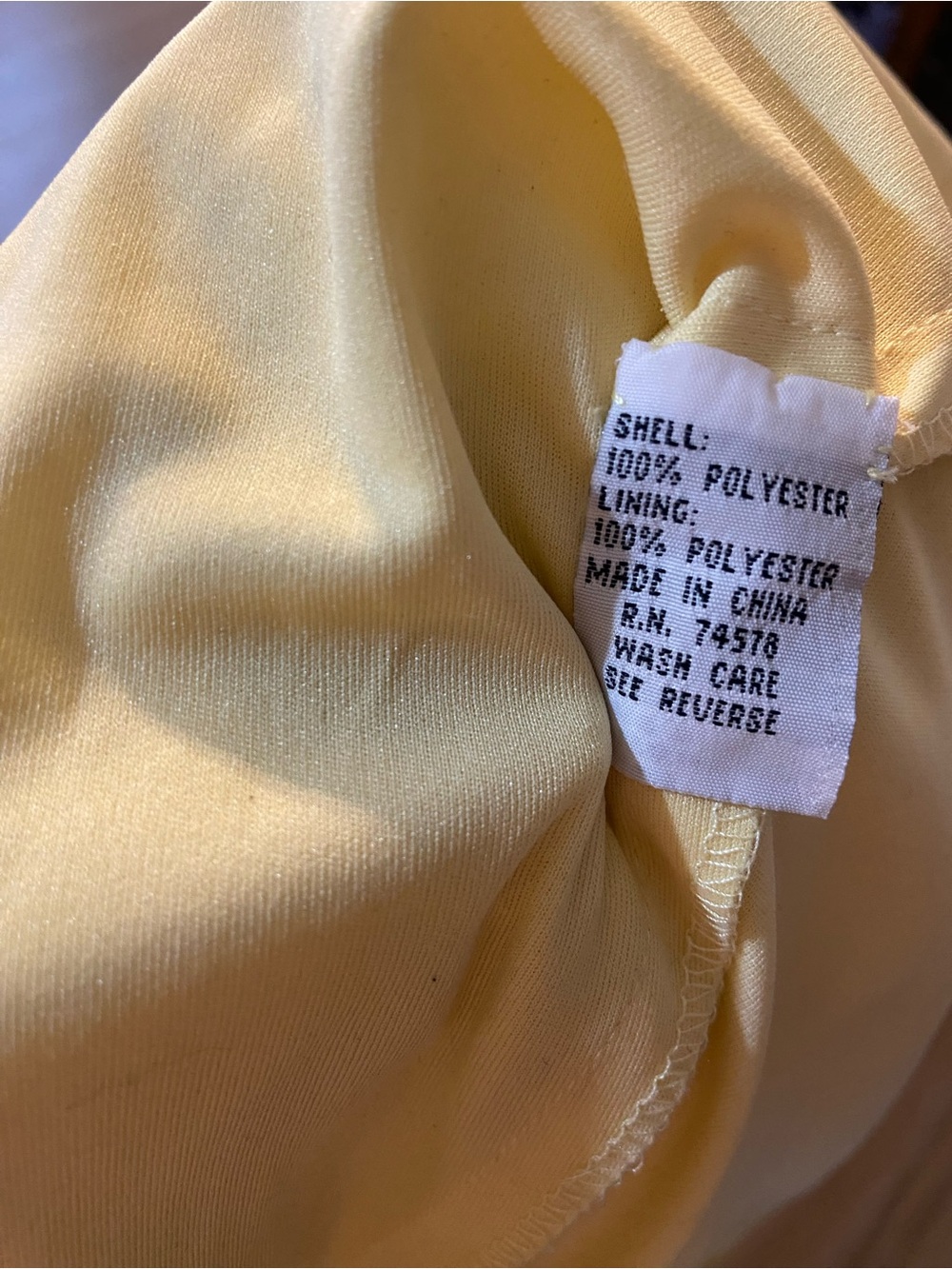 Cache Vintage Y2K Butter Yellow Beaded Formal Dress - Picture 5 of 7